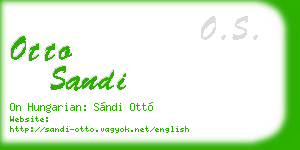 otto sandi business card